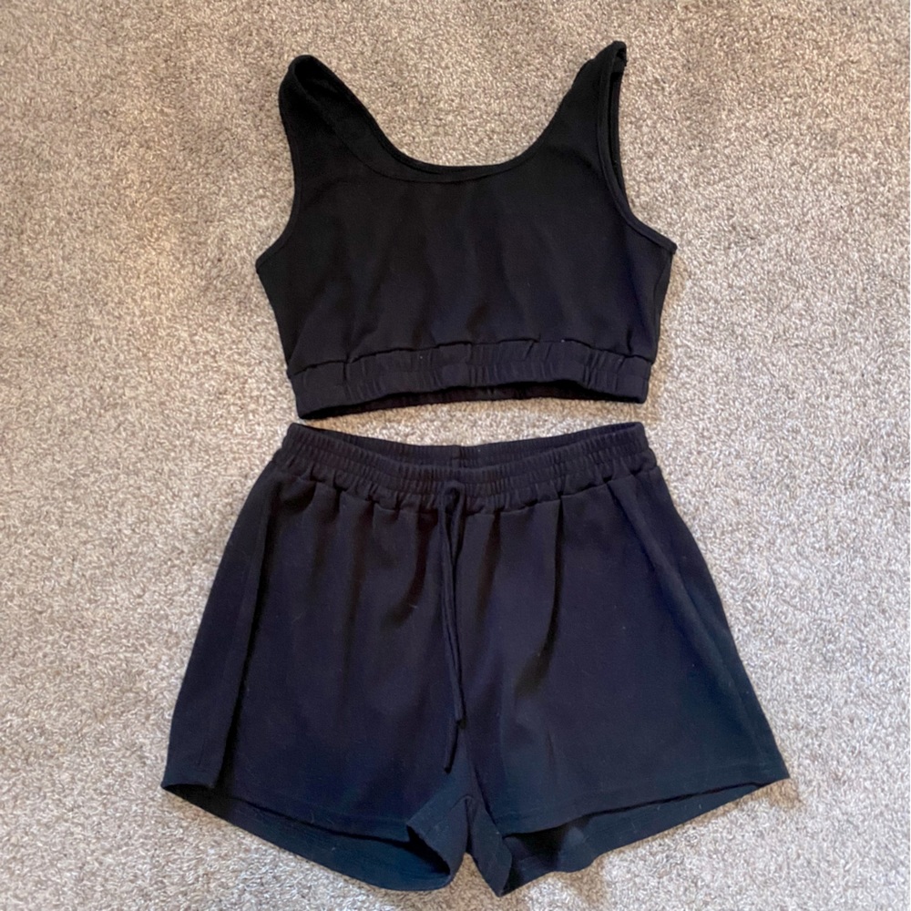 Matching bralette and shorts set